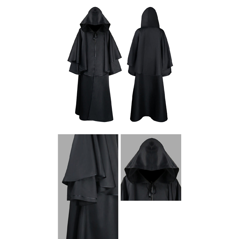 YESFASHION Halloween Hooded Robe Cloak Long Sleeve Wizard