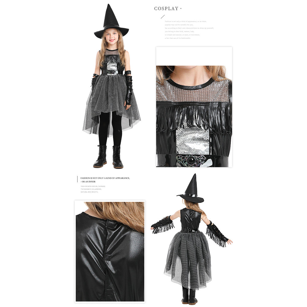 YESFASHION Halloween Raven Witch Costume