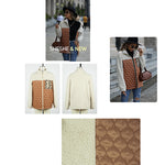 YESFASHION Panelled Zippered Animal Print Double-faced Fleece Jacket