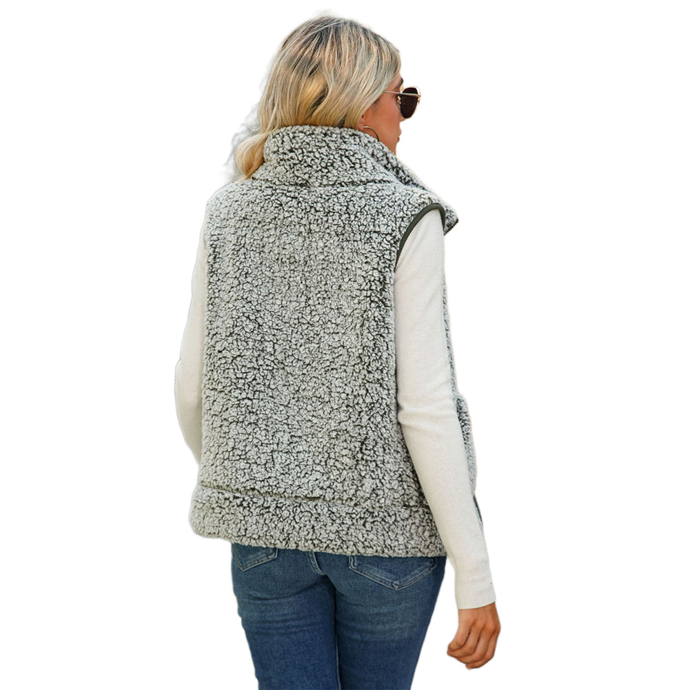 YESFASHION Bubble Fleece Vest