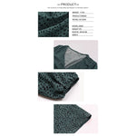 YESFASHION Women Elegant V-neck Single Breasted Dress