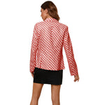 YESFASHION Women Plaid Double Breasted Jacket Coats