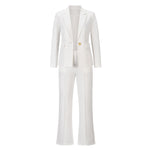 YESFASHION Lapel Temperament Two-piece Women Clothing Suit