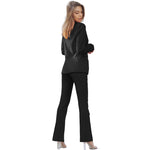 YESFASHION Lapel Temperament Two-piece Women Clothing Suit