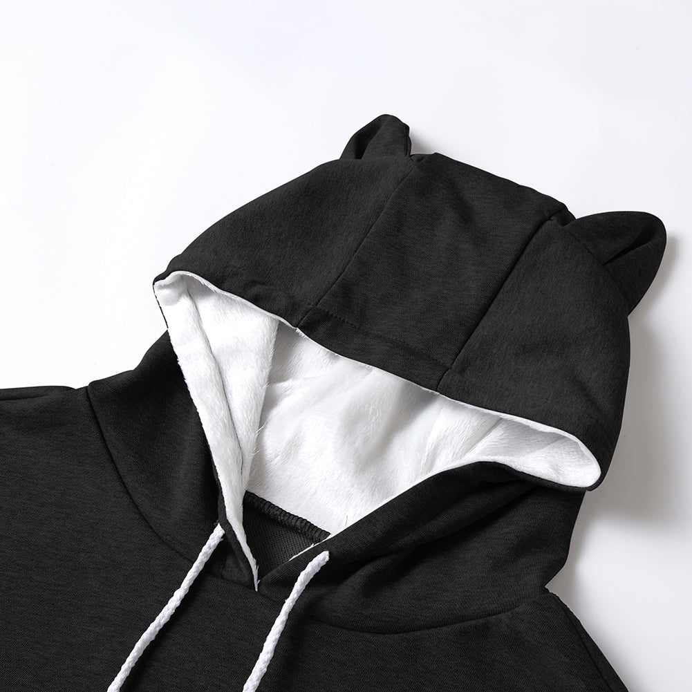 YESFASHION Cat And Dog Kangaroo Hoodie Sweatshirts