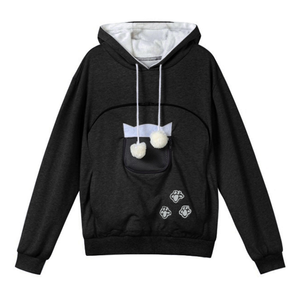 YESFASHION Cat And Dog Kangaroo Hoodie Sweatshirts