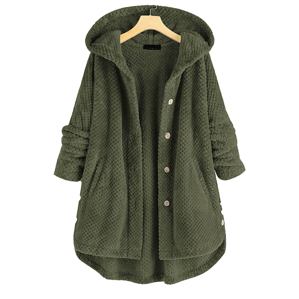 YESFASHION Women Cotton Hooded Oversized Coats