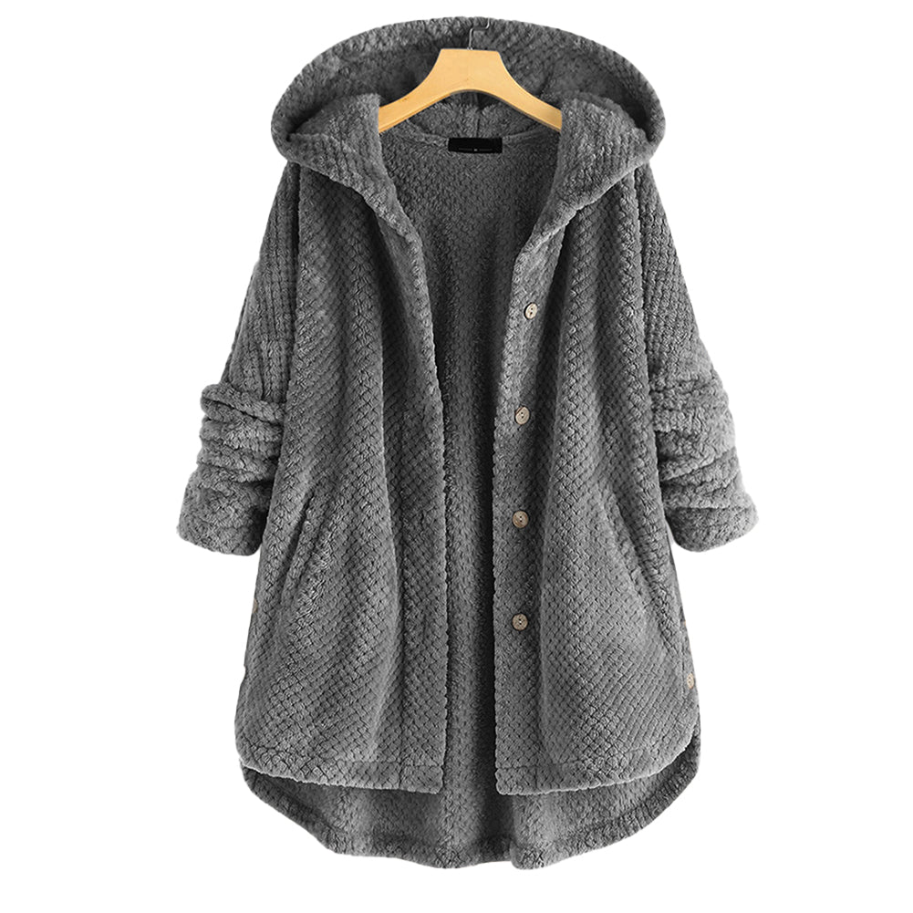 YESFASHION Women Cotton Hooded Oversized Coats