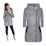 YESFASHION Women Fleece Jacket Side Zipper Cardigan Coats