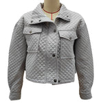YESFASHION Lapel Loose Casual Zip Coats Jacket