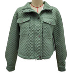 YESFASHION Lapel Loose Casual Zip Coats Jacket