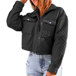 YESFASHION Lapel Loose Casual Zip Coats Jacket