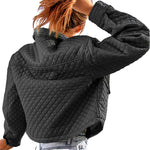 YESFASHION Lapel Loose Casual Zip Coats Jacket