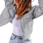 YESFASHION Lapel Loose Casual Zip Coats Jacket