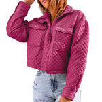 YESFASHION Lapel Loose Casual Zip Coats Jacket