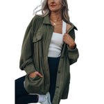 YESFASHION Women Fashion Long Sleeve Thermal Shirt Cardigan Coats