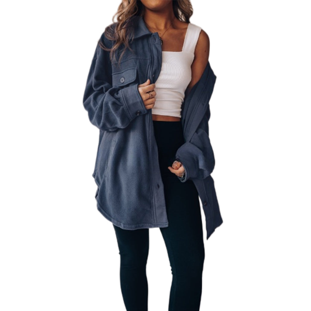 YESFASHION Women Fashion Long Sleeve Thermal Shirt Cardigan Coats