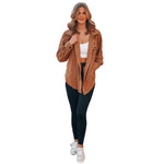 YESFASHION Women Fashion Long Sleeve Thermal Shirt Cardigan Coats