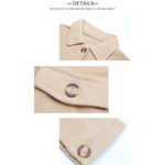 YESFASHION Fall/winter Solid Color Long Sleeve Fleece Jacket Coats