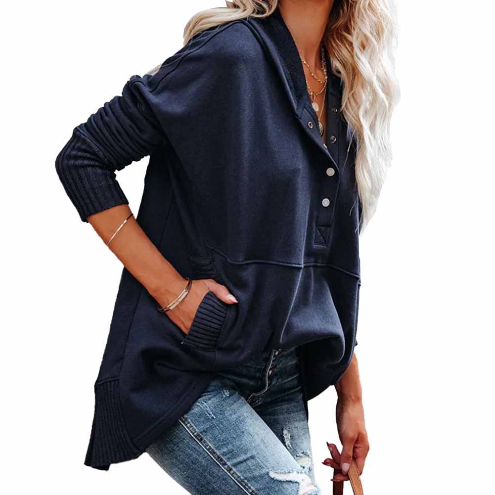 YESFASHION Stylish Loose Thread Panel Hoodie Sweatshirts