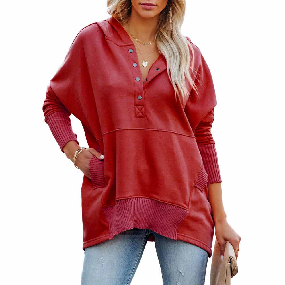 YESFASHION Stylish Loose Thread Panel Hoodie Sweatshirts