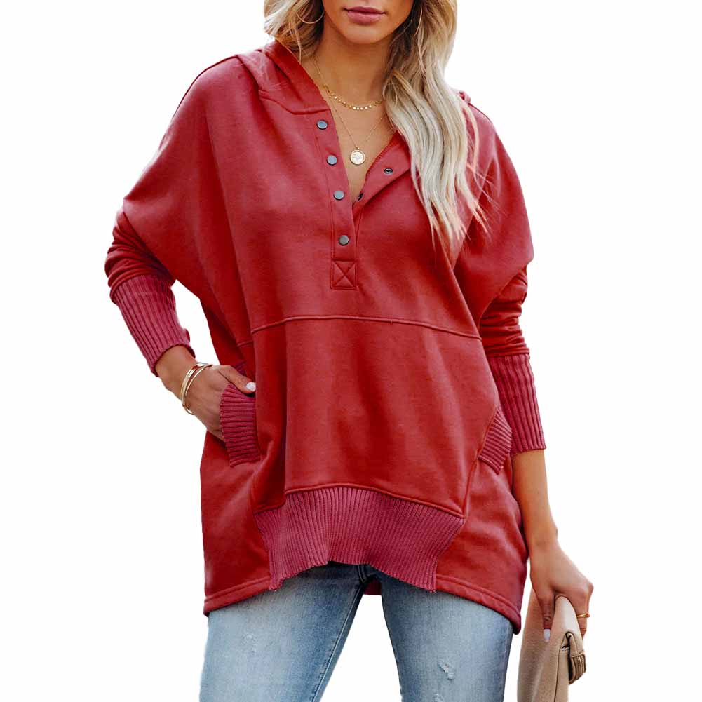 YESFASHION Stylish Loose Thread Panel Hoodie Sweatshirts