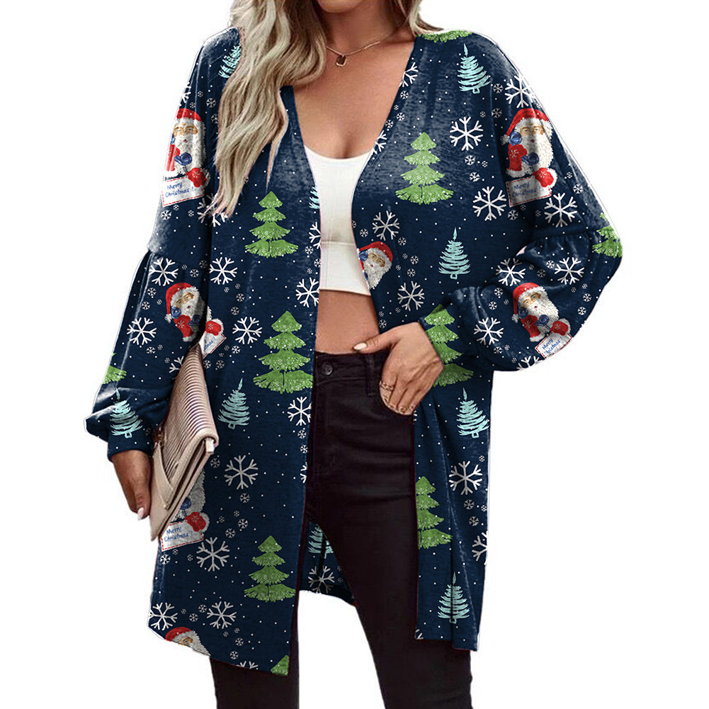 YESFASHION Christmas Sweaters Long Sleeve Fashion Cardigan