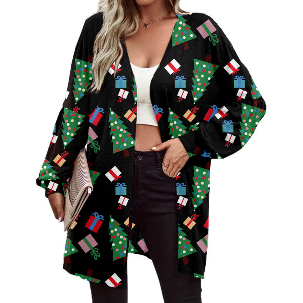 YESFASHION Christmas Sweaters Long Sleeve Fashion Cardigan
