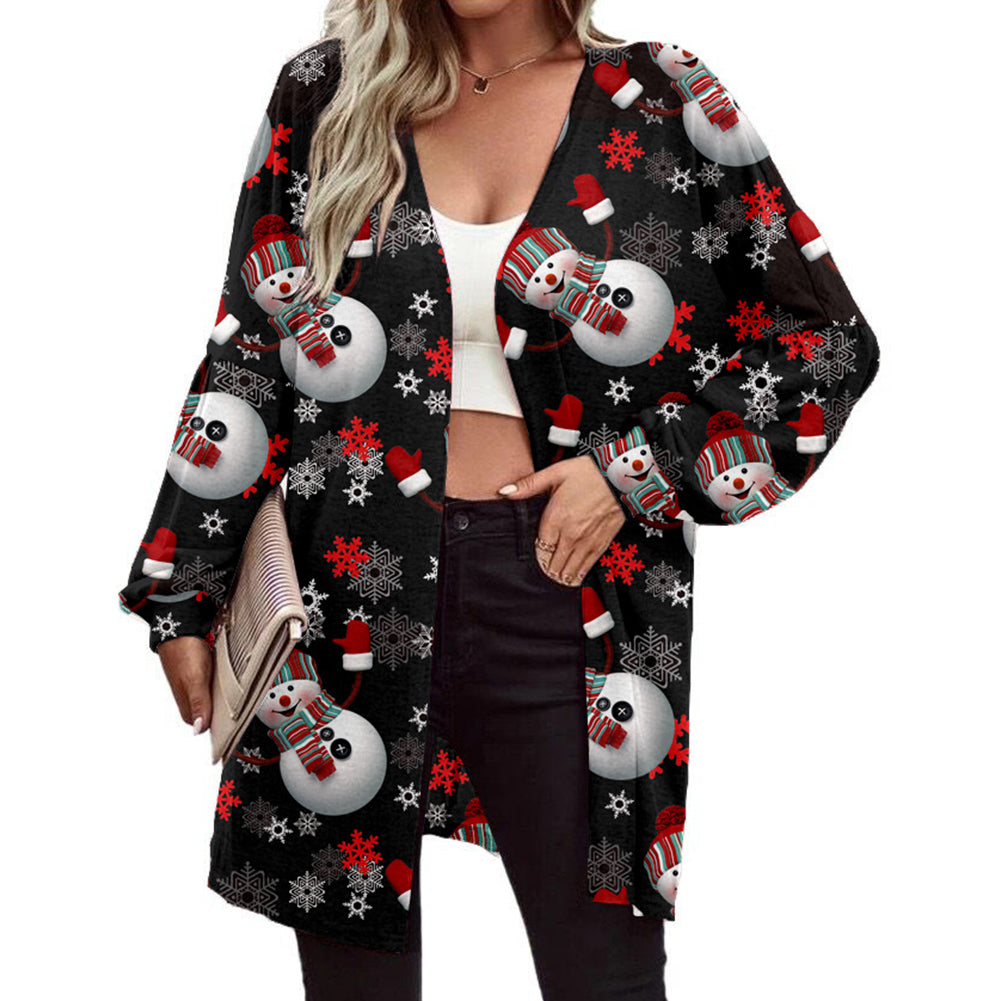 YESFASHION Christmas Sweaters Long Sleeve Fashion Cardigan
