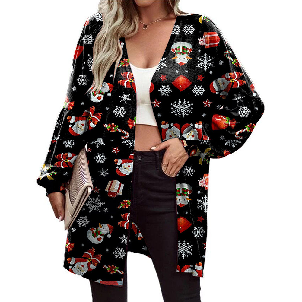 YESFASHION Christmas Sweaters Long Sleeve Fashion Cardigan