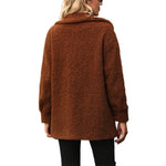 YESFASHION Lamb Wool Plush Button Jacket Style Warm Wool Coats