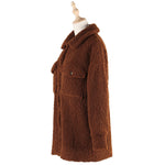 YESFASHION Lamb Wool Plush Button Jacket Style Warm Wool Coats