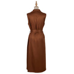 YESFASHION Fashion Lapel Sleeveless Solid Trench Coats