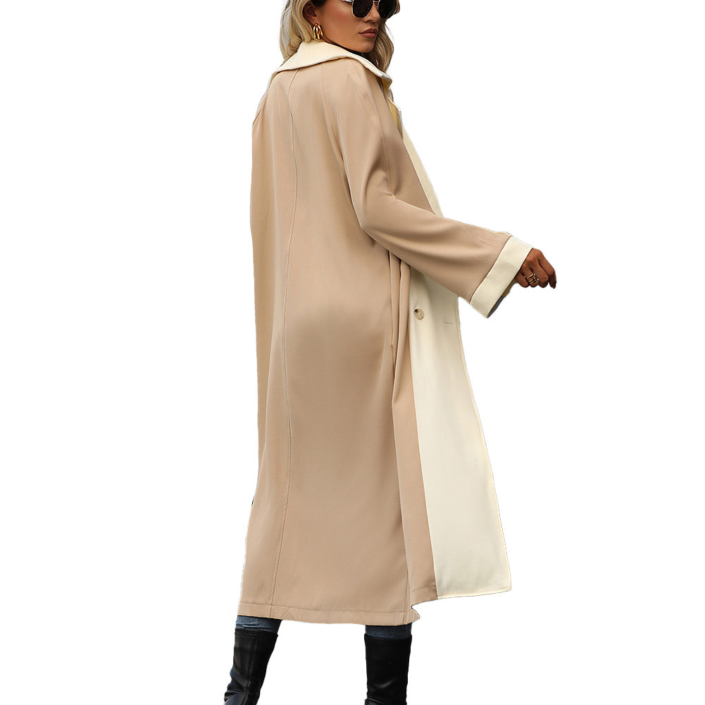 YESFASHION Women Long Casual Trench Coats