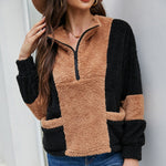 YESFASHION New Loose Long Sleeve Pullover Plush Sweatshirts