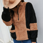 YESFASHION New Loose Long Sleeve Pullover Plush Sweatshirts