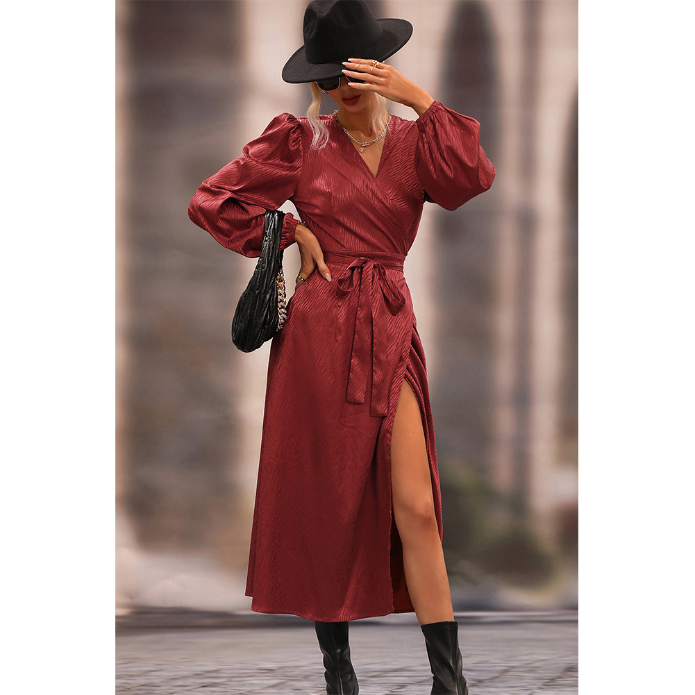 YESFASHION Hot Sale Style Dress Long Sleeve Long Skirt