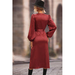 YESFASHION Hot Sale Style Dress Long Sleeve Long Skirt