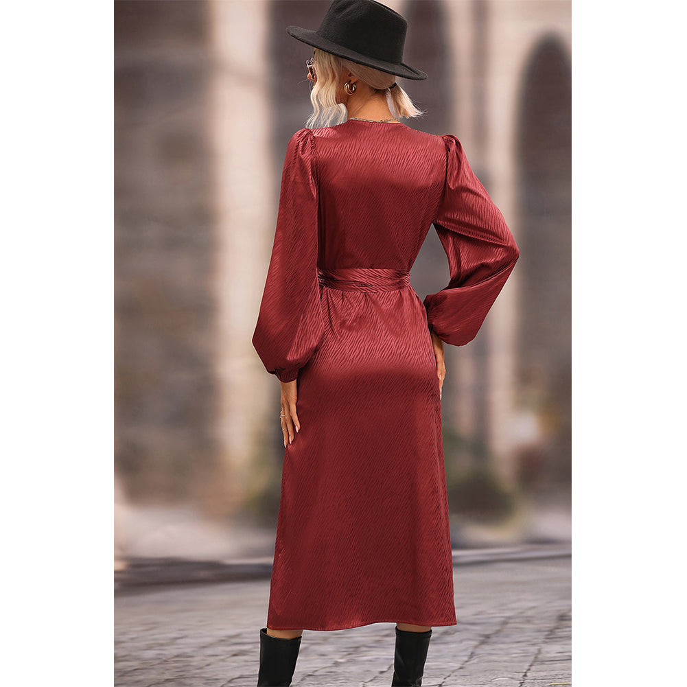 YESFASHION Hot Sale Style Dress Long Sleeve Long Skirt