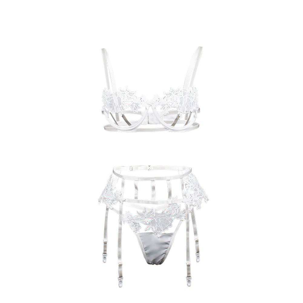 YESFASHION New Lace Hollow Underwear Set Temptation Sexy Thong