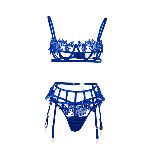 YESFASHION New Lace Hollow Underwear Set Temptation Sexy Thong