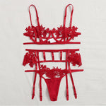 YESFASHION New Lace Hollow Underwear Set Temptation Sexy Thong