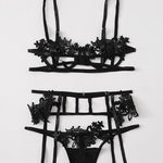 YESFASHION New Lace Hollow Underwear Set Temptation Sexy Thong