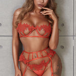 YESFASHION New Lace Hollow Underwear Set Temptation Sexy Thong