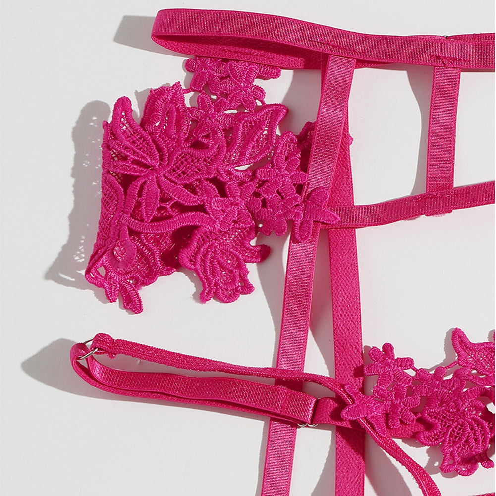 YESFASHION New Lace Hollow Underwear Set Temptation Sexy Thong