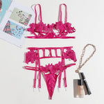YESFASHION New Lace Hollow Underwear Set Temptation Sexy Thong