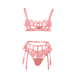 YESFASHION New Lace Hollow Underwear Set Temptation Sexy Thong