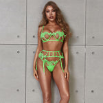 YESFASHION New Lace Hollow Underwear Set Temptation Sexy Thong