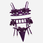 YESFASHION New Lace Hollow Underwear Set Temptation Sexy Thong