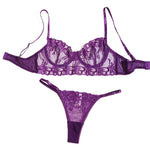 YESFASHION Lace Mesh See-through High-end Sexy Lingerie Two-piece Set